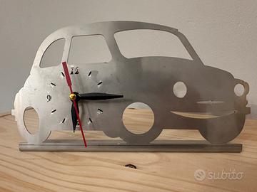 OROLOGIO DA TAVOLO FIAT 500 IN ACCIAIO INOX