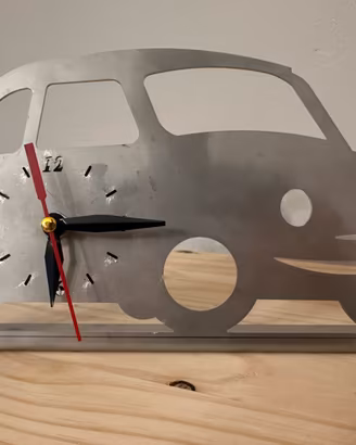 OROLOGIO DA TAVOLO FIAT 500 IN ACCIAIO INOX
