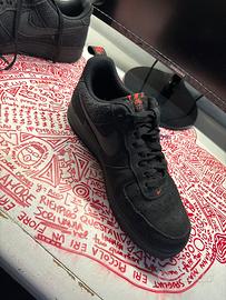 air force 1 nere 44 di camoscio con dettagli rossi Abbigliamento e Accessori In vendita a Roma