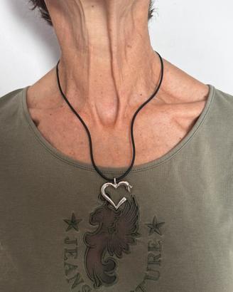 Collana cuore in acciaio – mai usata