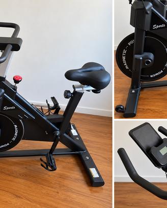 Cyclette da spinning magnetica con display LCD