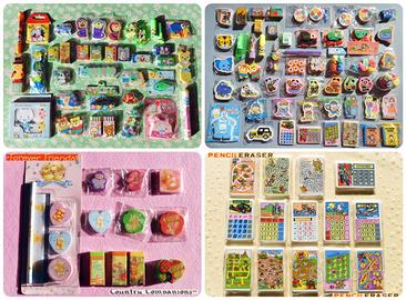 VINTAGE Gommine Gomme cancellare collezione NUOVE