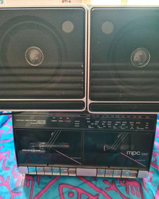 RADIO PORTATILE CASSETTA TAPE BATTERIA VINTAGE fun