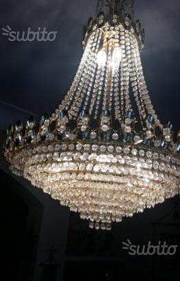 Lampadario a gocce cristallo