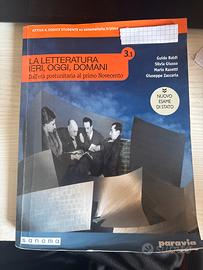 Libro LA LETTERATURA IERI, OGGI, DOMANI 3.1 USATO