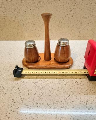 Saliera e pepiera vintage in teak🧂