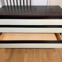 Cassettiera vintage bicolore 4 cassetti anni 50/60