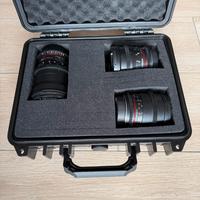 Kit Cine Samyang T1.5 EF – 35mm, 50mm, 85mm + Vali