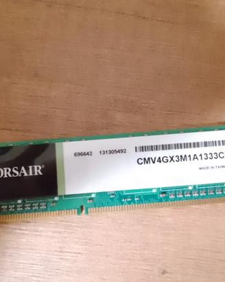 Corsair - Modulo di memoria SDRAM DDR3 4 GB