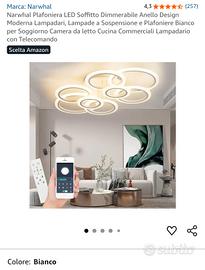 Plafoniera Led Soffitto Dimmerabile Anello 8R 