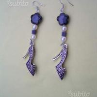Orecchini scarpa tacco alto ciondoli charms bijoux