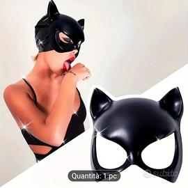 maschera costume gatta sexy + unghie finte