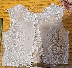 Bolero top coprispalle sposa in pizzo 