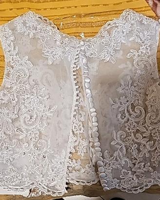Bolero top coprispalle sposa in pizzo 