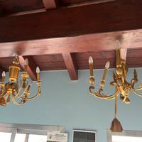 Lampadari ottone foglia d oro