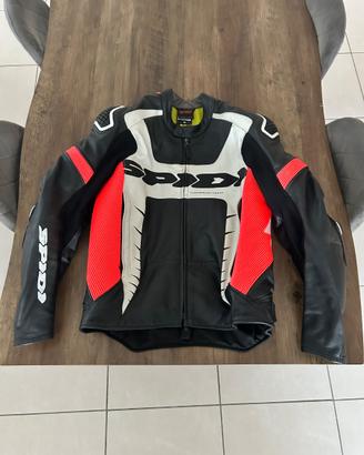 Giacca moto in pelle spidi 52