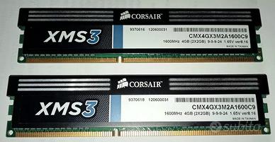 CORSAIR RAM DDR3 4GB CMX4GX3M2A1600C9 DDR3-1600 2x