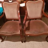 COPPIA DI POLTRONE POLTRONA SALA SALOTTO 1850/70
