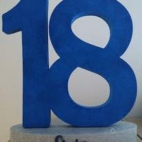 Numero 18 in polistirolo