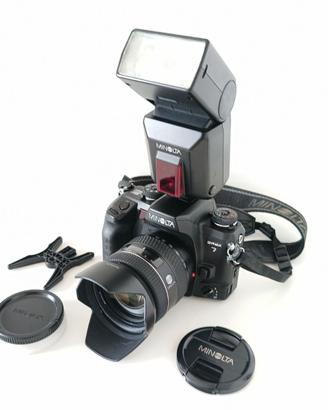 Minolta Dynax 7 pellicola flash 3600HS zoom 24-105