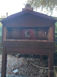 Forno a doppia alimentazione a legna e a metano.