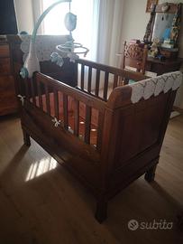Lettino e cesta antichi