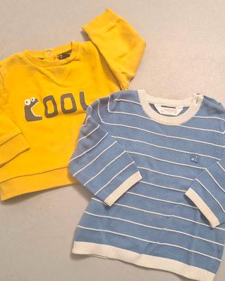 Lotto felpa e maglioncino 9 mesi