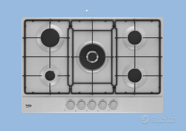 Piano cottura gas 5 fuochi Beko (HIAW75224SX)