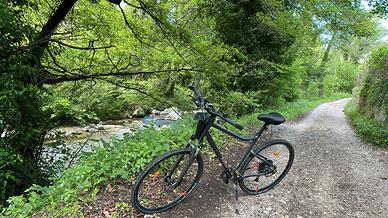 Bici trekking RIVERSIDE 700 grigio-arancione -