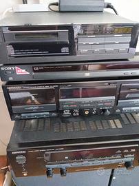 Impianto stereo + due altoparlanti+lettori CD/DVD