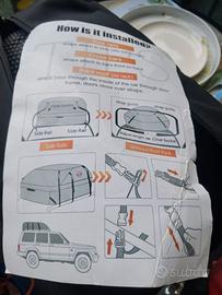 Portapacchi morbido da tettuccio auto