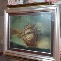 Quadri dipinti con cornici in legno d'epoca