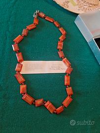 Collana pietra CORNIOLA originale con certificato