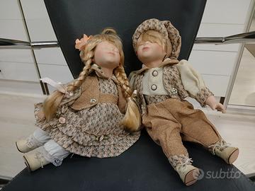Coppia Bambole Vintage