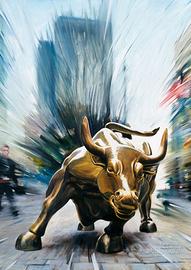 Wall Street Bull New York Stampa d'Arte Poster