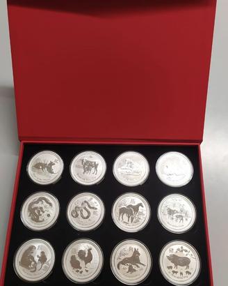 AUSTRALIA  argento da 2oz. Serie “Lunar II”