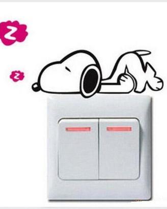 Adesivo murale, adesivo interruttore carino