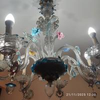 Lampadario originale in vetro di Murano