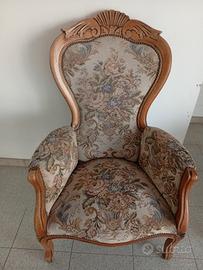 Poltrone ricamate in coppia 