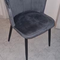 sedie conchiglia in velluto nuove 