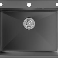 Lavello Cucina 1 vasca 60 x 49 acciaio inox, set d