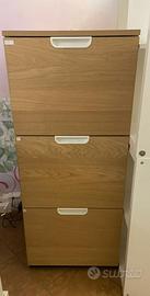 Schedario a 3 cassetti