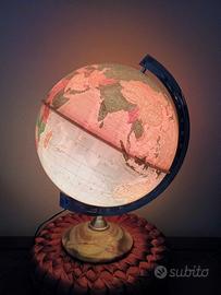 Globo mappamondo luminoso anni 70 80 vintage retro