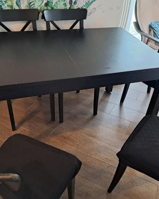 Tavolo allungabile ikea Bjursta e 6 sedie Ingolf