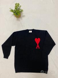 Maglione nero ami pullover nero taglia M