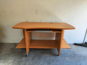 Scrivania PC / Computer in compensato color rovere