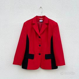 Blazer rosso e nero vintage.