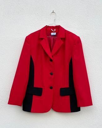Blazer rosso e nero vintage.