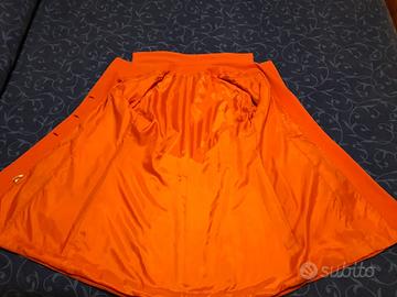 cappotto lana e cashmere arancione