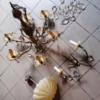2 lampadari e 1 applique in onice. 